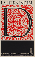 Cartel de LCDL | La letra inicial D, 1965 | Diseño e Impresión por Rafael Tufiño | Medidas: 80 cm x 54 cm | Serigrafía | Sin Firmar