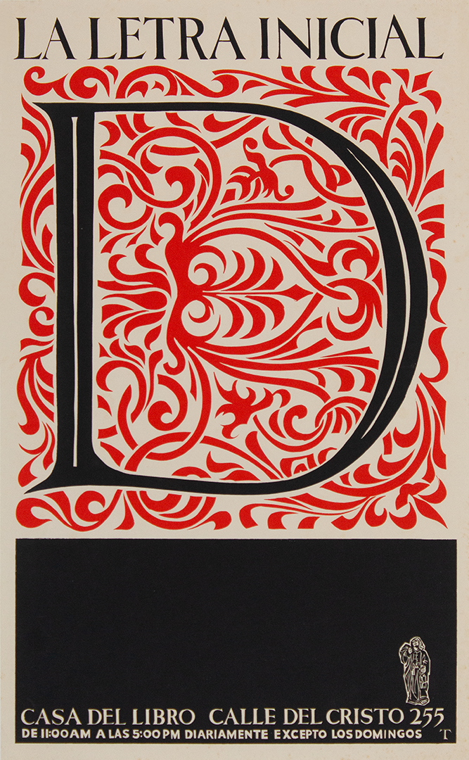 Cartel de LCDL | La letra inicial D, 1965 | Diseño e Impresión por Rafael Tufiño | Medidas: 80 cm x 54 cm | Serigrafía | Sin Firmar