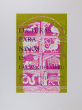 Cartel de LCDL | Lecturas para niños en La Casa del Libro, 1993 | Diseño por Araceli Ortiz-Azancot  | Medidas: 83 cm x 63 cm | Firmado por la artista | Serigrafía