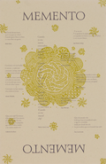 Cartel de LCDL | Memento | Diseño por Araceli Ortiz-Azancot | Curaduría por María Teresa Arrarás | Medidas: 11 3/8’’ x 17’’ | Serigrafía