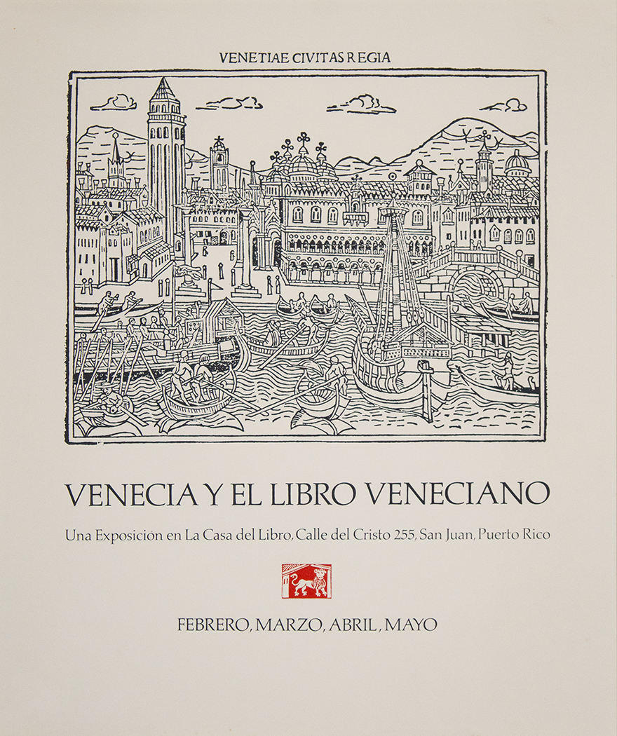 Cartel de LCDL | Venecia y el libro veneciano, 1968 | Diseño por Irene Delano | Medidas: 65 cm x 58 cm | Impresión offset
